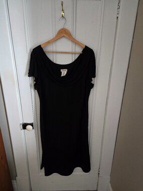 Jessica Midi Black Dress (23" PTP)